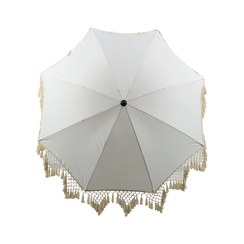 Paraguas de playa Bohemian Macramé Fringe