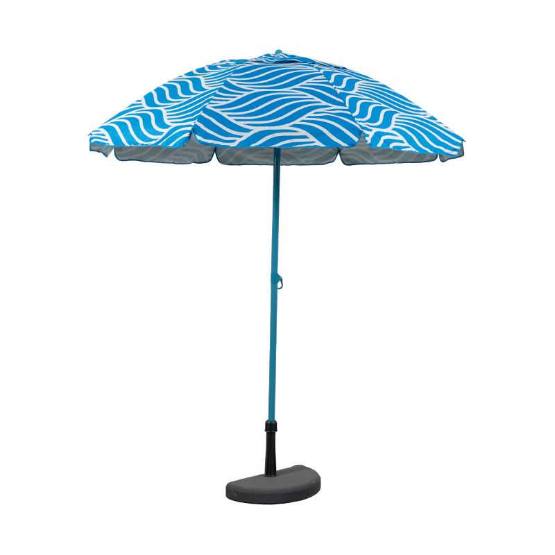 Paraguas de playa de poliéster con estampado Ocean Wave