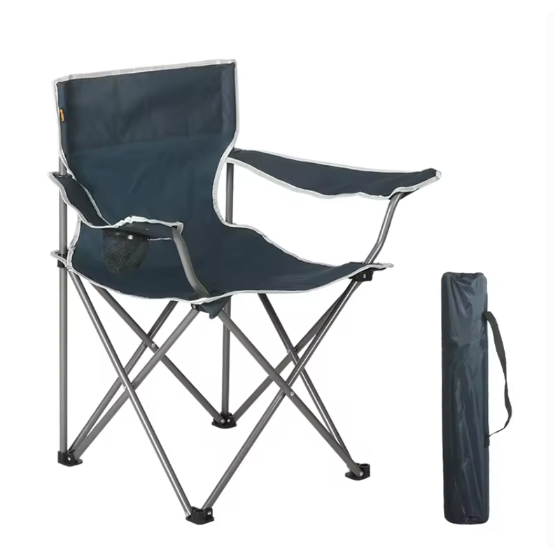 Silla de playa portátil plegable de acero con asiento duradero de tela Oxford para ocio al aire libre
